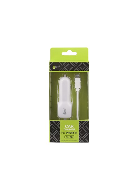 Cargador de coche-mechero con cable iPhone 5-7 / Blanco / Ca500 / One+